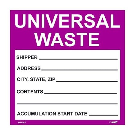 Nmc Universal Waste. HW30AP
